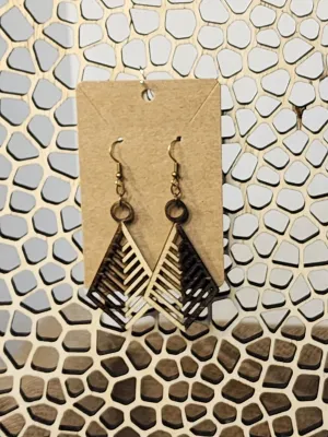 1/2 Walnut Earring