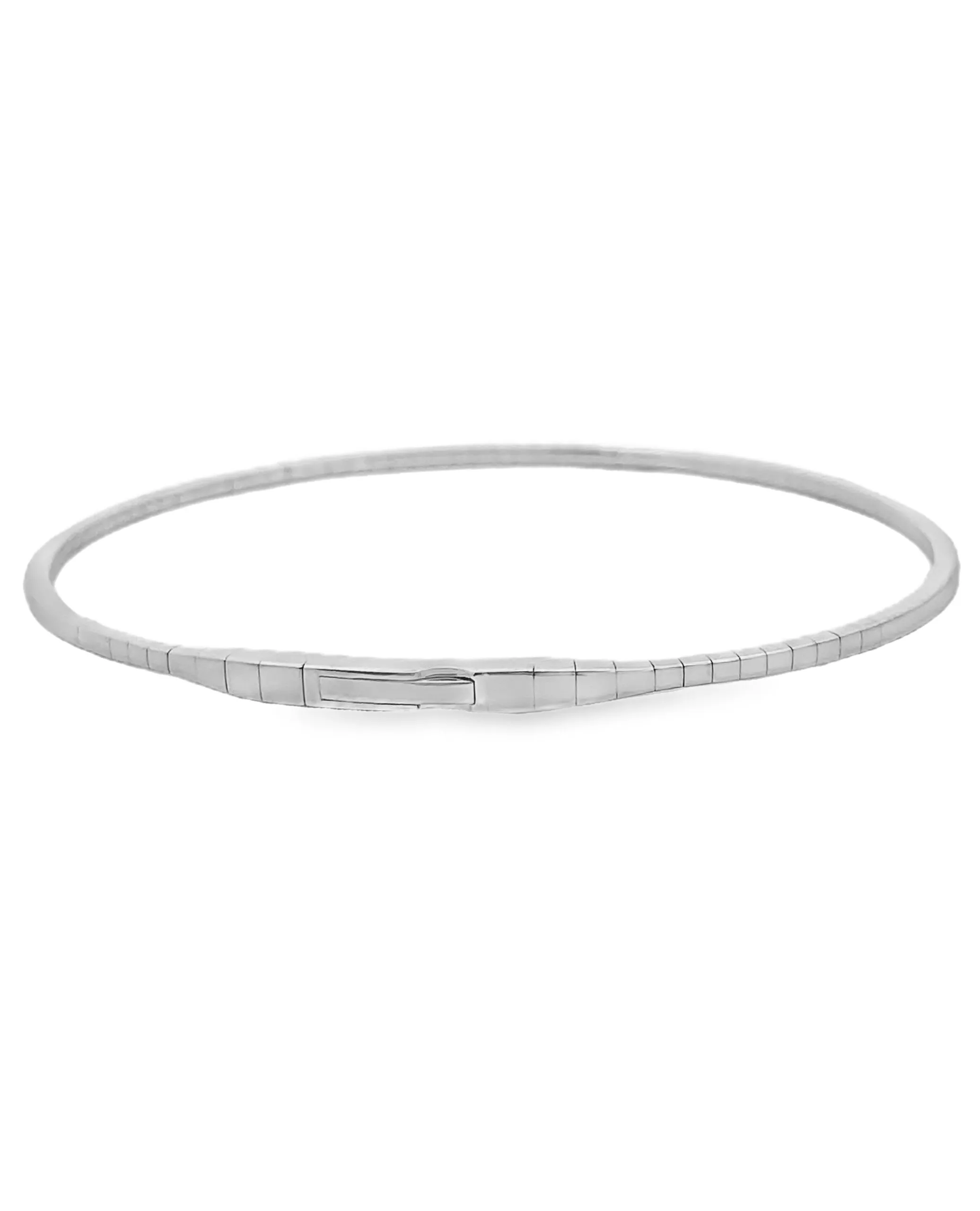 14K White Gold Diamond Soft Bangle Bracelet