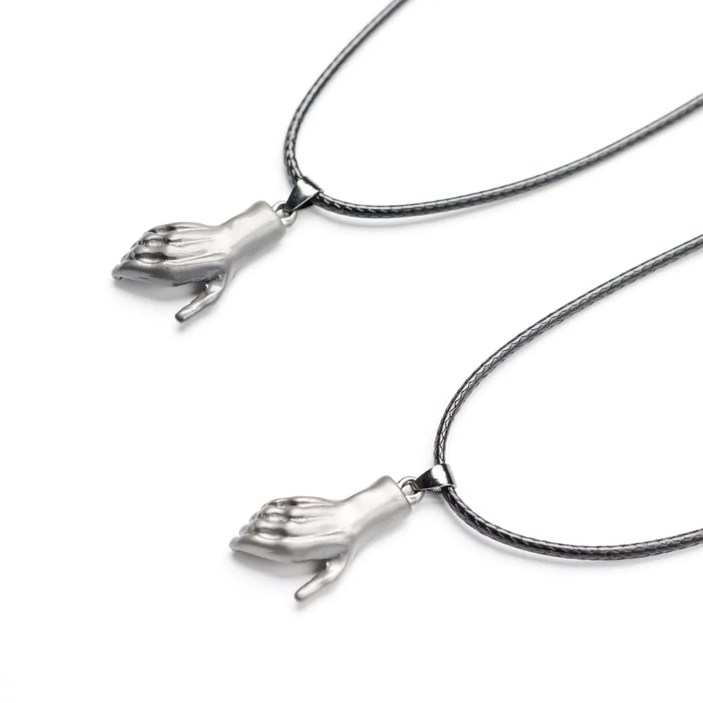 1Pair Magnetic Couple Necklace For Lovers Gothic Punk Heart
