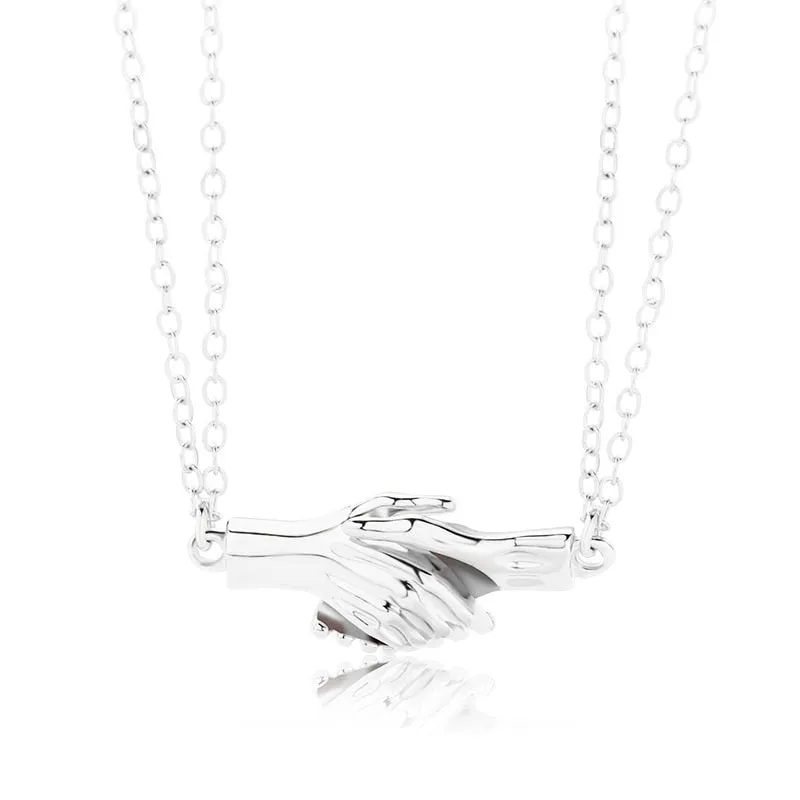 1Pair Magnetic Couple Necklace For Lovers Gothic Punk Heart