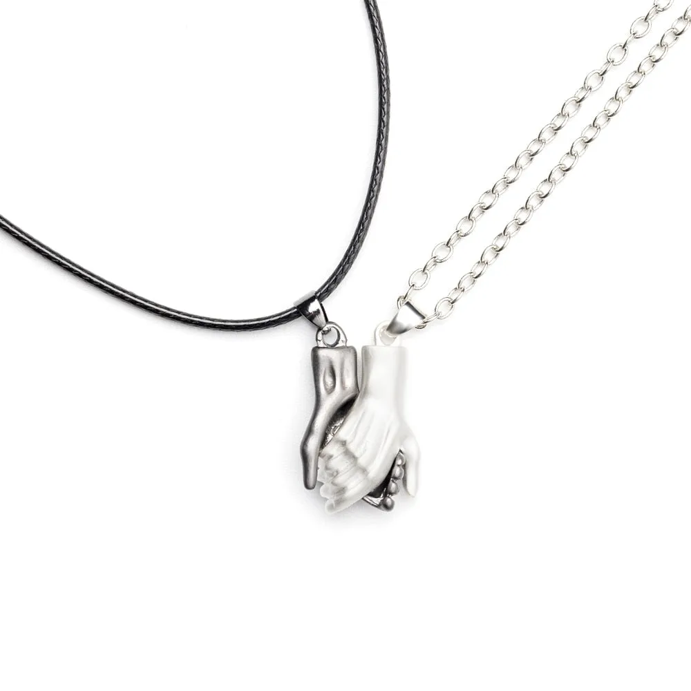 1Pair Magnetic Couple Necklace For Lovers Gothic Punk Heart