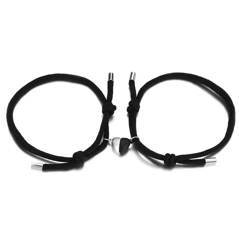 1Pair Magnetic Couple Necklace For Lovers Gothic Punk Heart