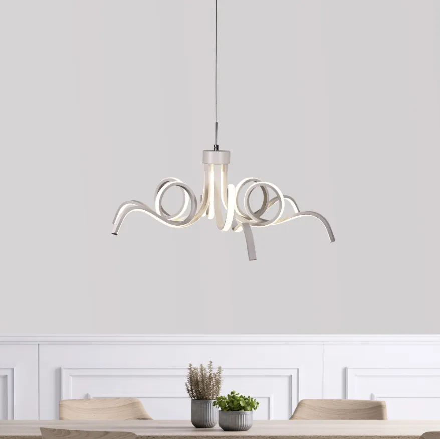 70cm Noodle Contemporary Pendant White