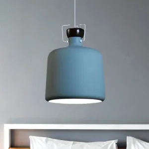 Adjustable Cord Metal Pendant Ceiling Lamp in White/Black - Modern Hanging Light Fixture for Living Room