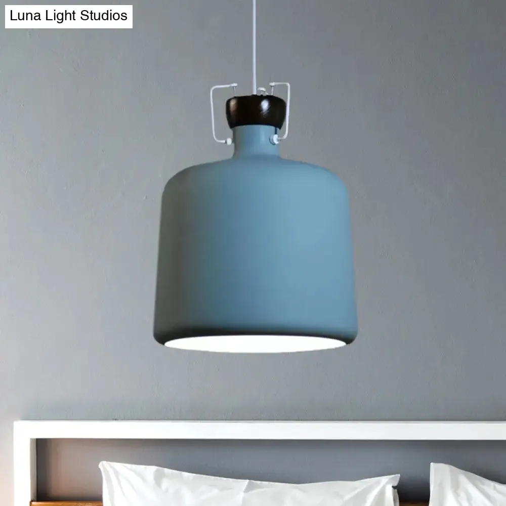 Adjustable Cord Metal Pendant Ceiling Lamp in White/Black - Modern Hanging Light Fixture for Living Room