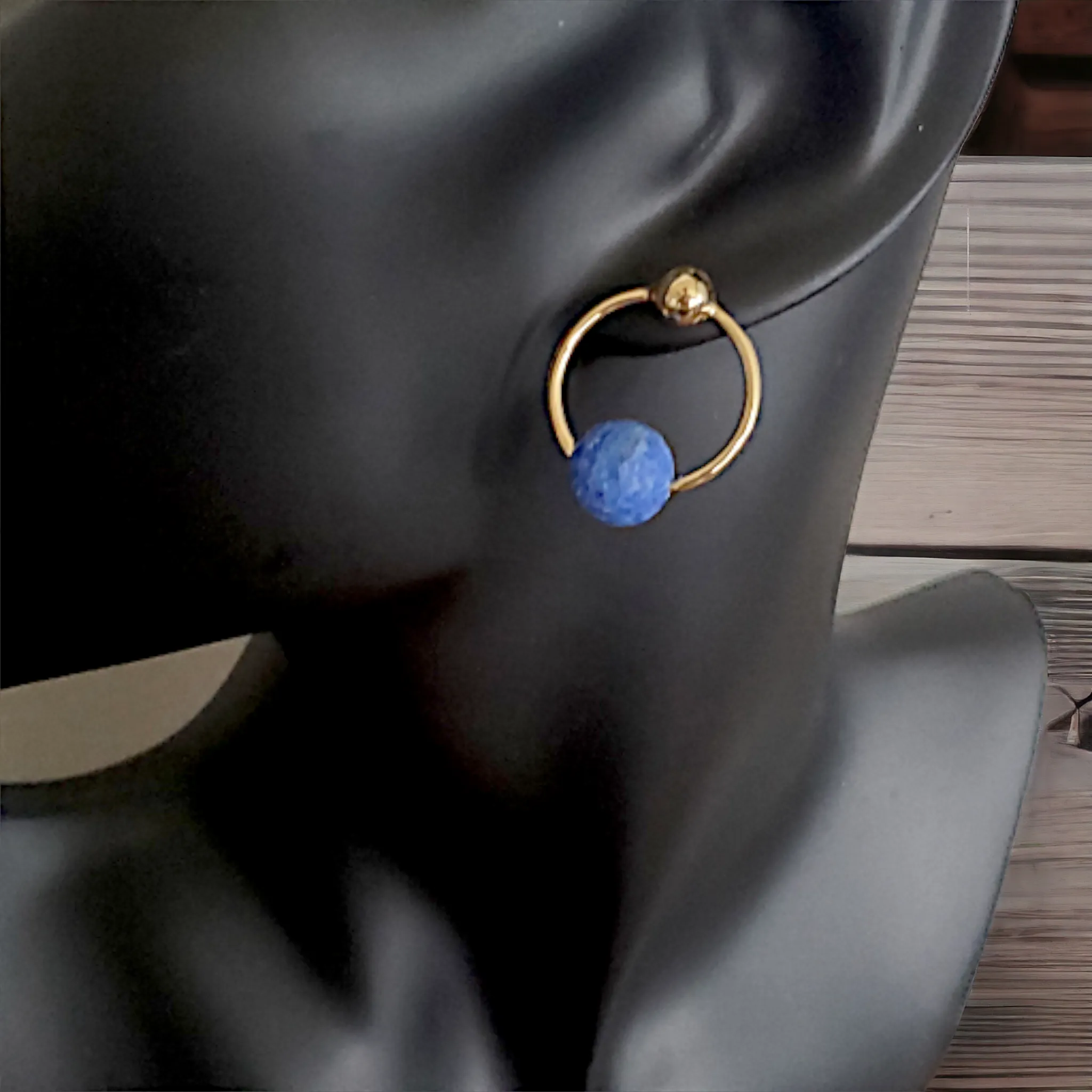 ALFANI Stone Door Knocker Earrings