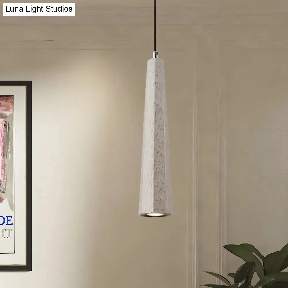 Alshain - Nordic Nordic 1 Light Pendant Lighting with Concrete Shade Black/Grey/Brown Tapered Hanging Ceiling Light