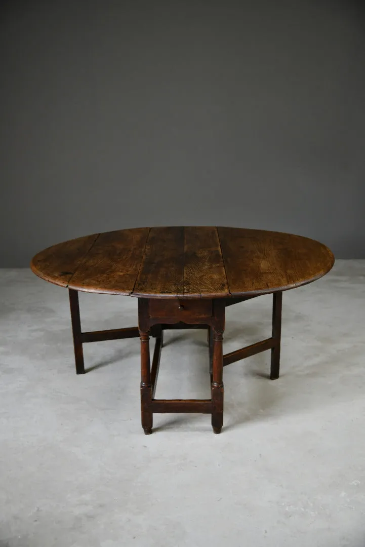 Antique 18th Century Oak Drop Leaf Table