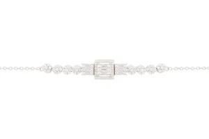 Asfour Chain Bracelet With Art Deco Design In 925 Sterling Silver BR0489
