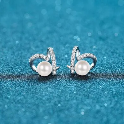 Awe-Inspiring Natural Pearl Moissanite Earrings