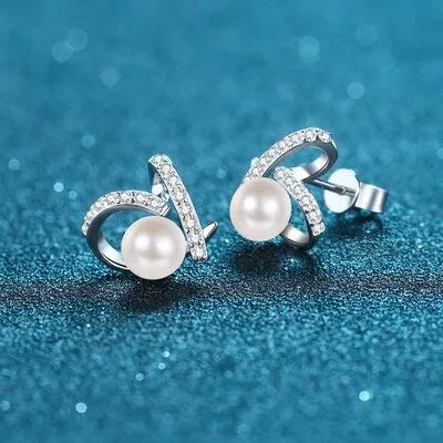 Awe-Inspiring Natural Pearl Moissanite Earrings