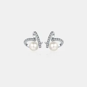 Awe-Inspiring Natural Pearl Moissanite Earrings