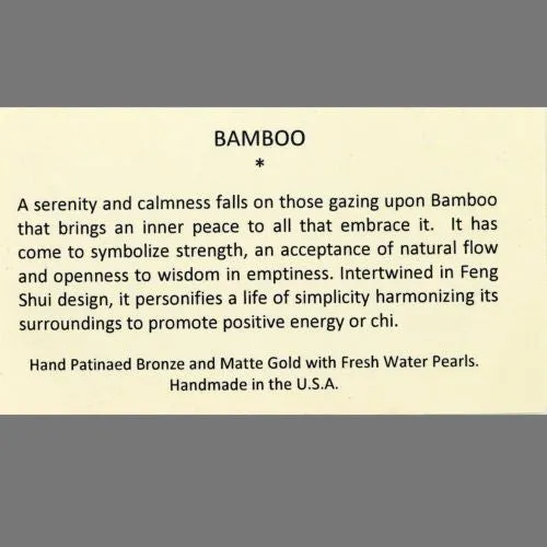 Bamboo Bangle Set Bracelet Gold Patinaed Bronze by Michael Michaud