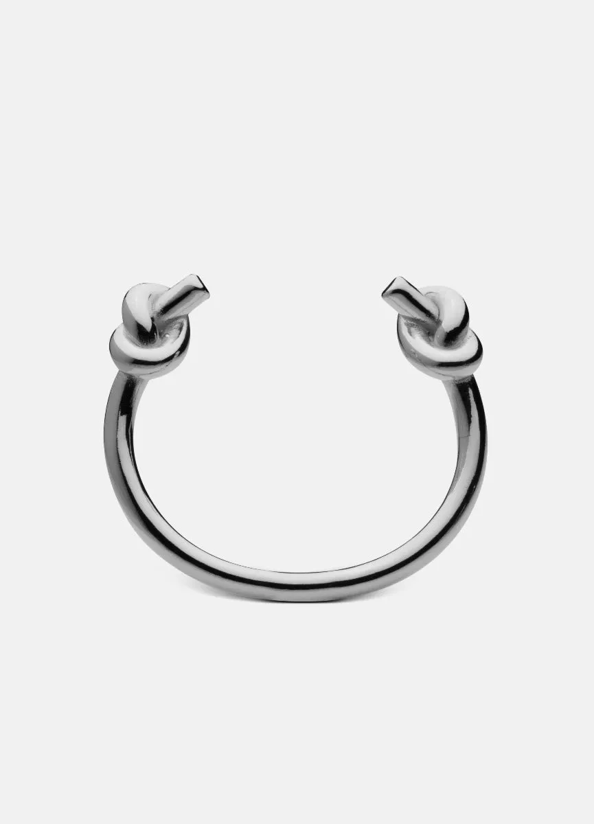 Bangle | Massive  | Knot Cuff   | Silver Plated