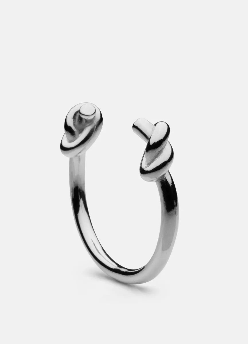Bangle | Massive  | Knot Cuff   | Silver Plated