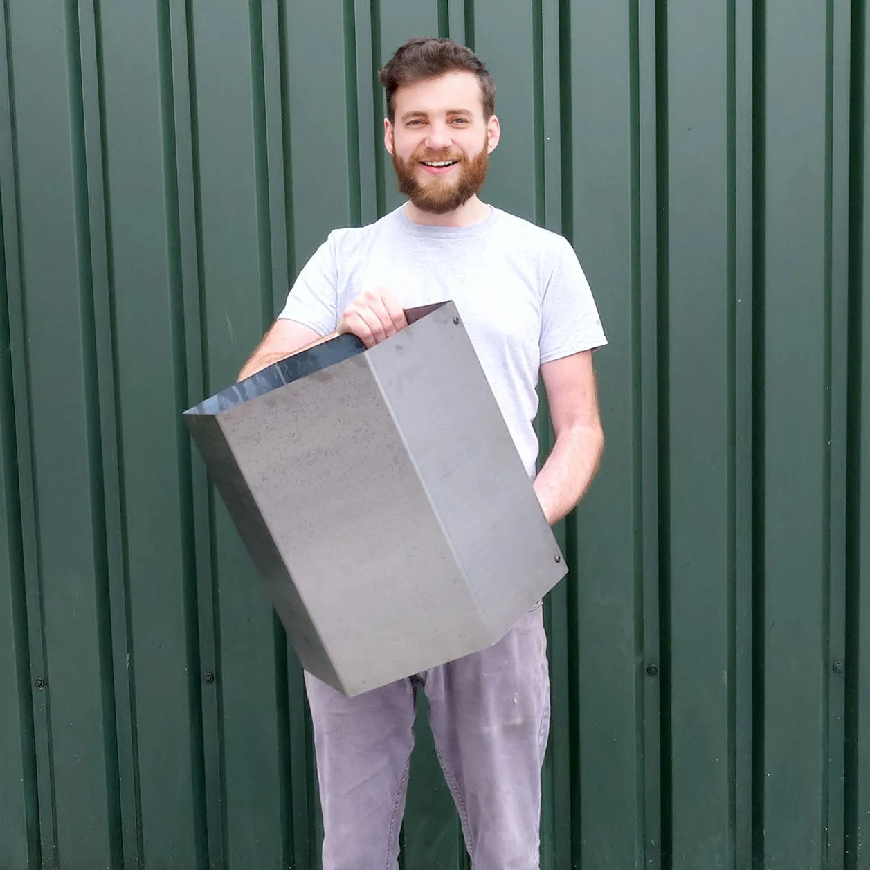 Bellamy Hexagon-Shaped Rustic Steel Planter