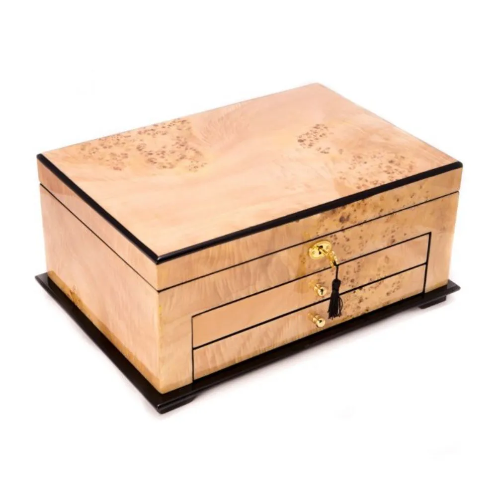 Bey Berk Burlwood Multi Level Jewelry Box (In-Store Only)
