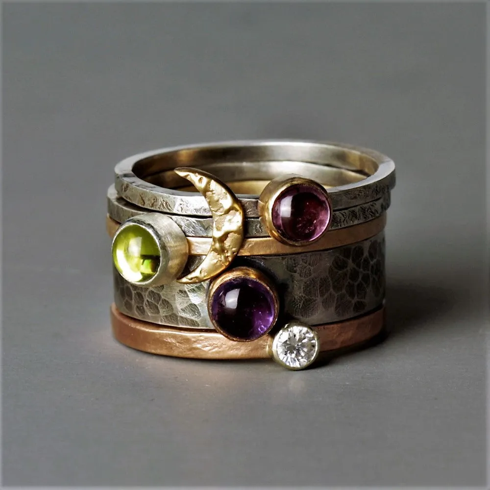 Blossom statement stacking ring set