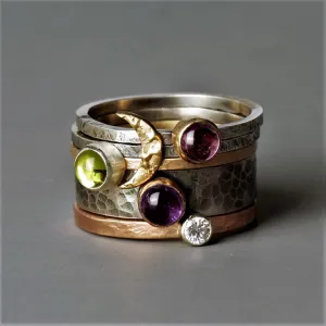 Blossom statement stacking ring set