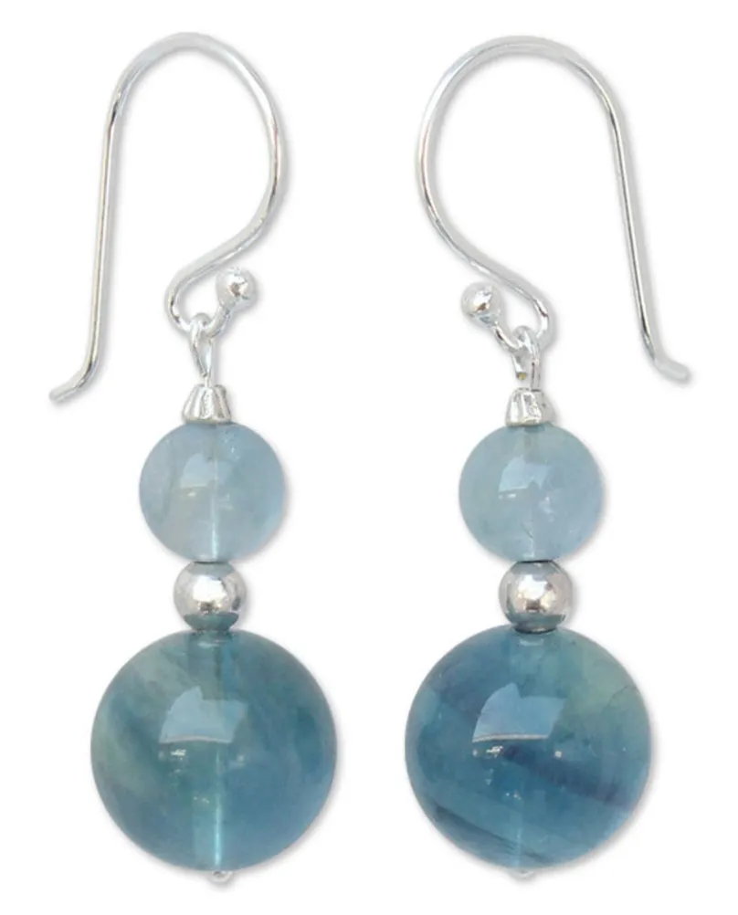 Blue Genie Fluorite Dangle Earrings