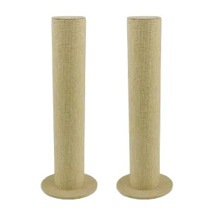BOCAR Velvet Vertical Tower Jewelry Bracelet Display Stand Bangle T-Bar Display Holder (2 Linen)