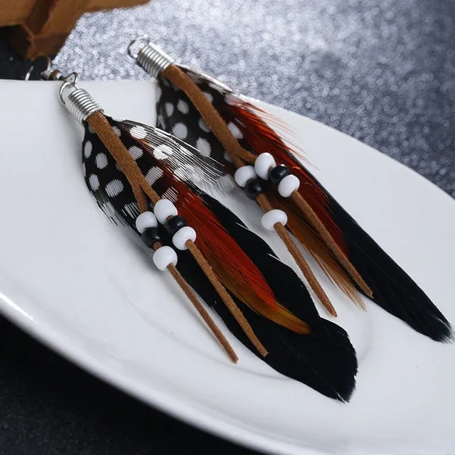 Bohemia Style Feather Earrings