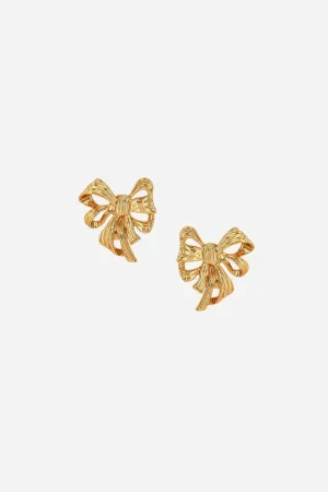Bow Earrings Gold