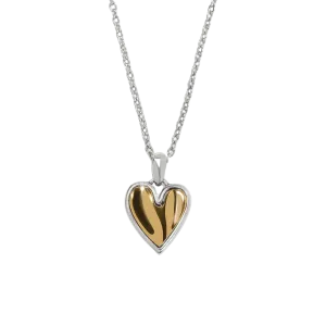 Brighton Women's Cascade Heart Petite Silver Gold Necklace