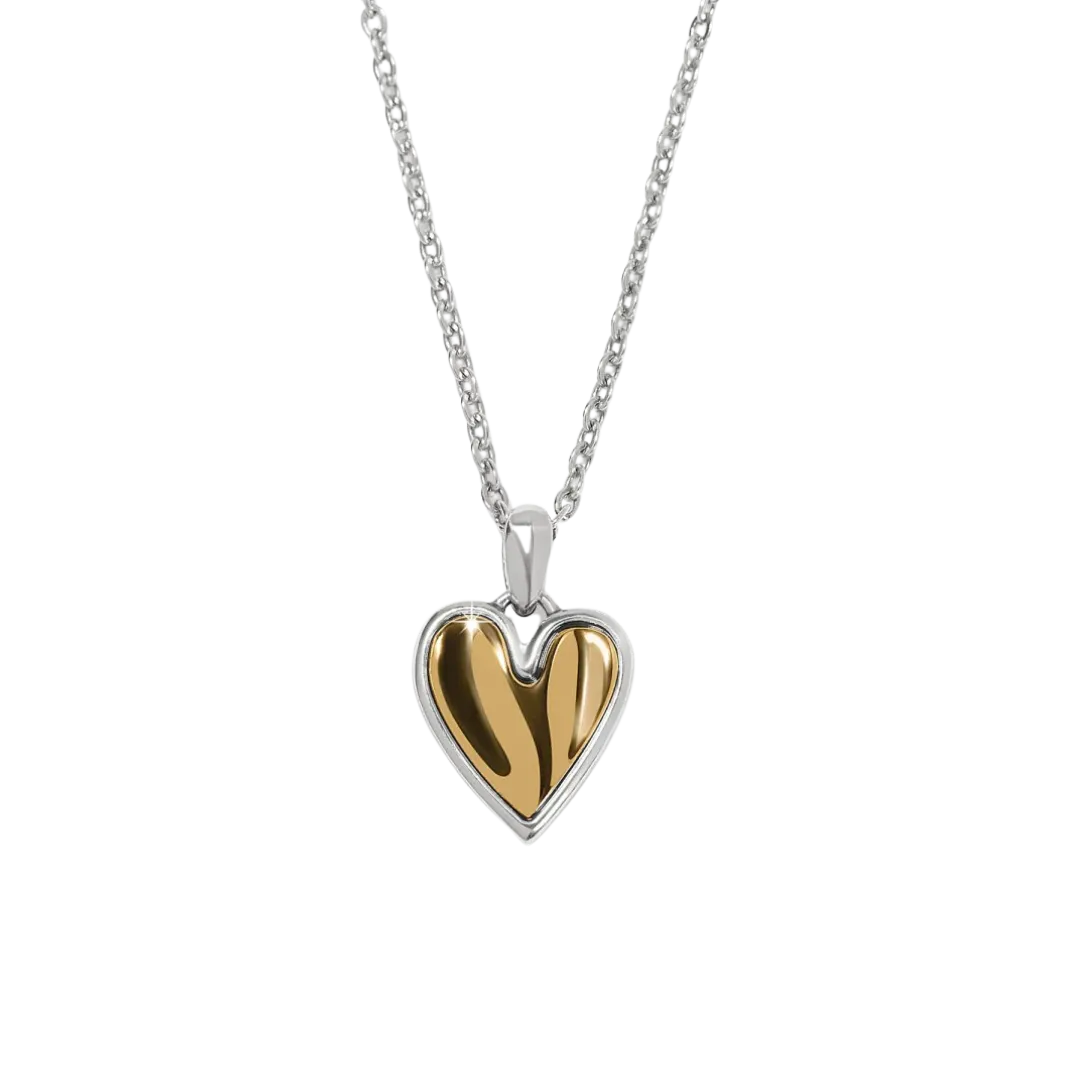 Brighton Women's Cascade Heart Petite Silver Gold Necklace