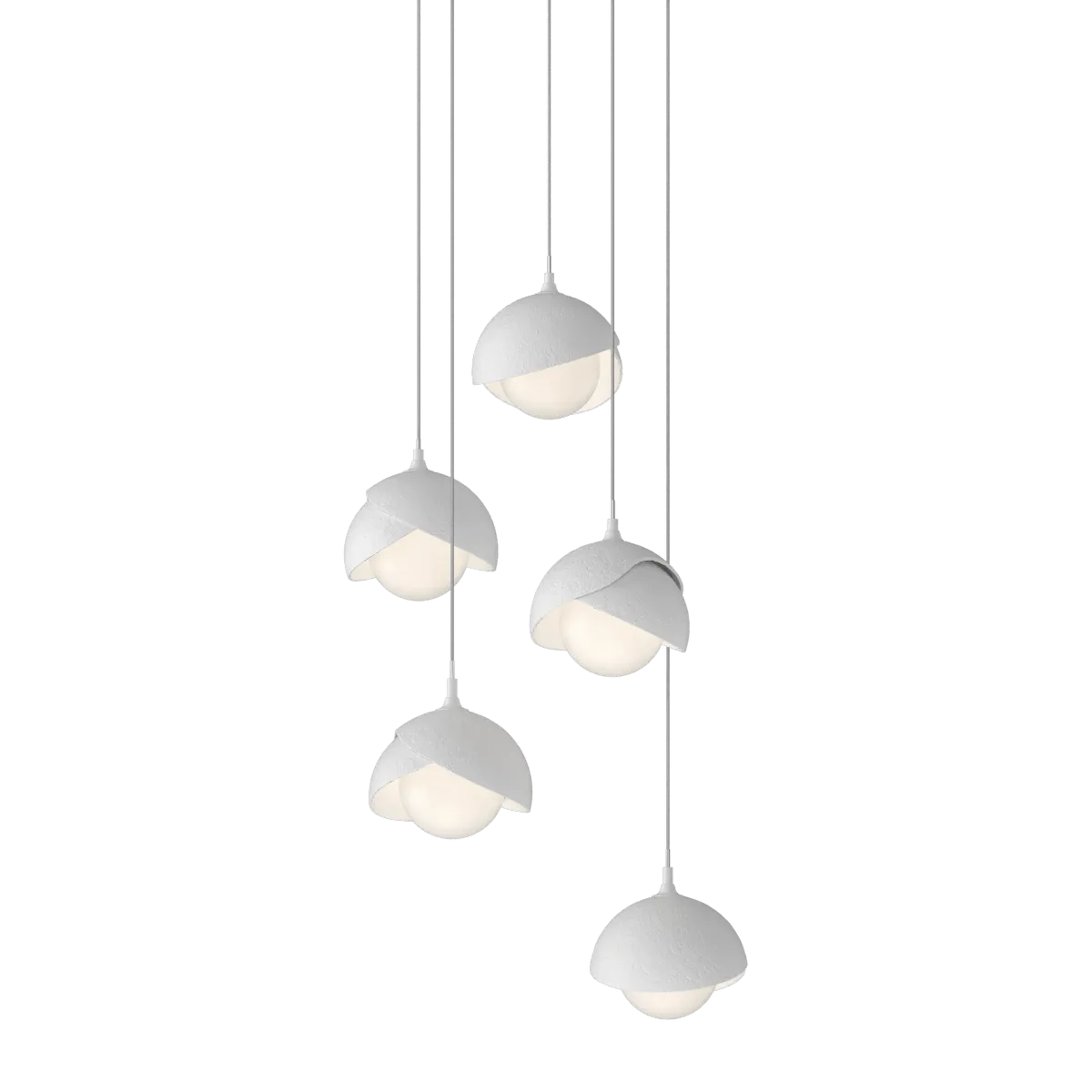 Brooklyn 16 in. 5 lights Long Pendant Light White Finish