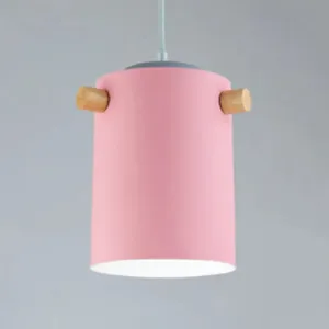 Candy Colored Cylindrical Suspension Light - Macaron Aluminum Pendant Light for Corridor - Blue/Green/Pink/White/Yellow