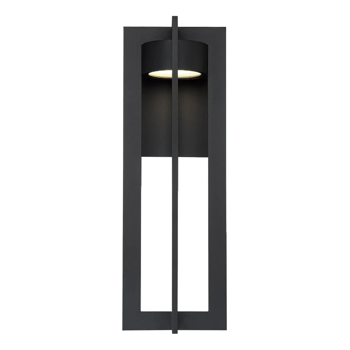 Chamber 25 in. LED Outdoor Wall Sconce 3000K Black Finish