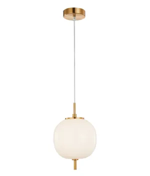 CLA PINO Interior Opal Matte / Smokey Black Mirror Finish Glass Round Pendant Lights