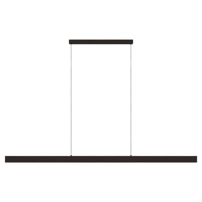 Climene 2 48W Tri Coloured LED Linear Pendant Matt Black