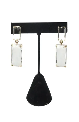 Clr Dbl Baguette Earrings