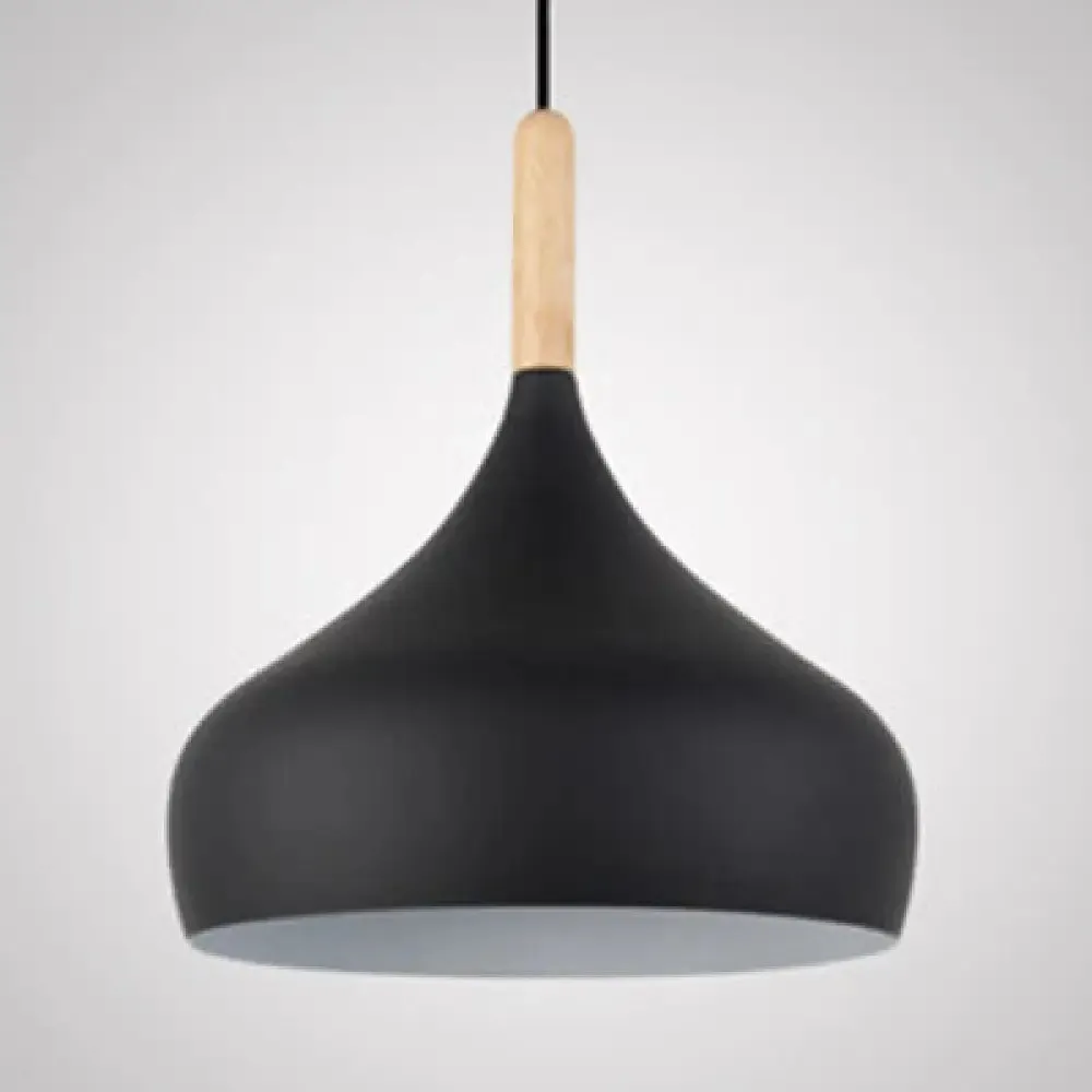 Contemporary Aluminum Pendant Light with Onion Shade – Ideal for Balcony or Hallway – 9.5/12/14 Inch Wide – Includes 1 Bulb