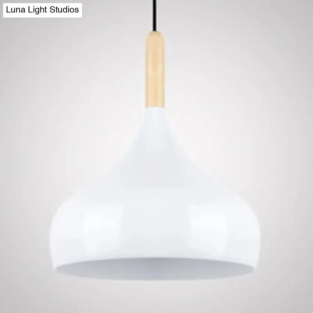 Contemporary Aluminum Pendant Light with Onion Shade – Ideal for Balcony or Hallway – 9.5/12/14 Inch Wide – Includes 1 Bulb