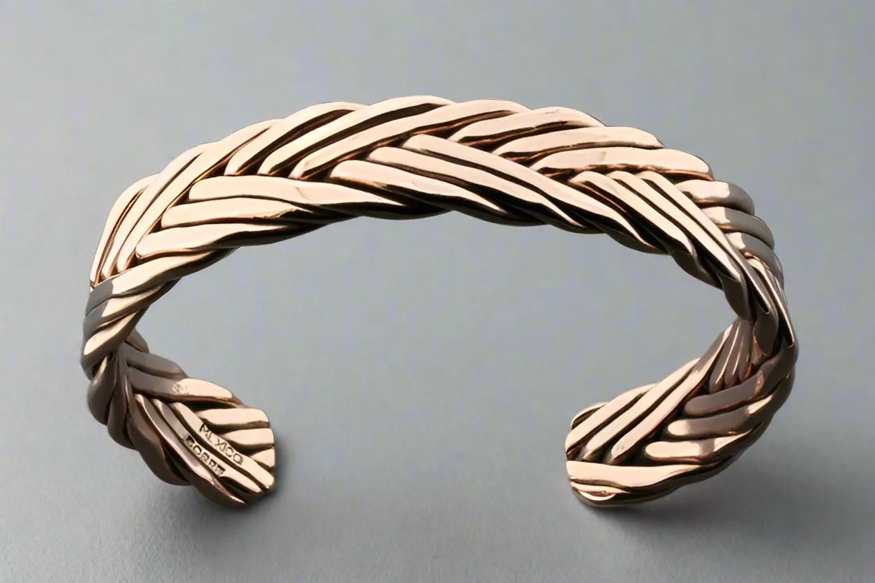 copper plaited flat cuff
