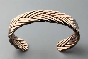 copper plaited flat cuff