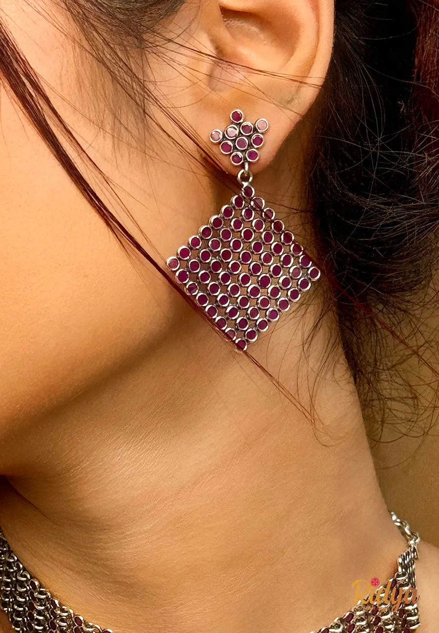 Crystal Pink Dazzling Dangler Earrings