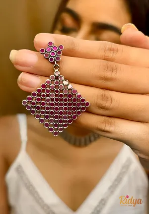 Crystal Pink Dazzling Dangler Earrings