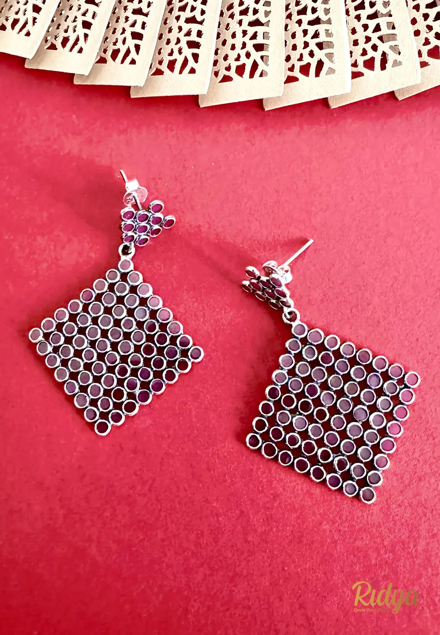 Crystal Pink Dazzling Dangler Earrings