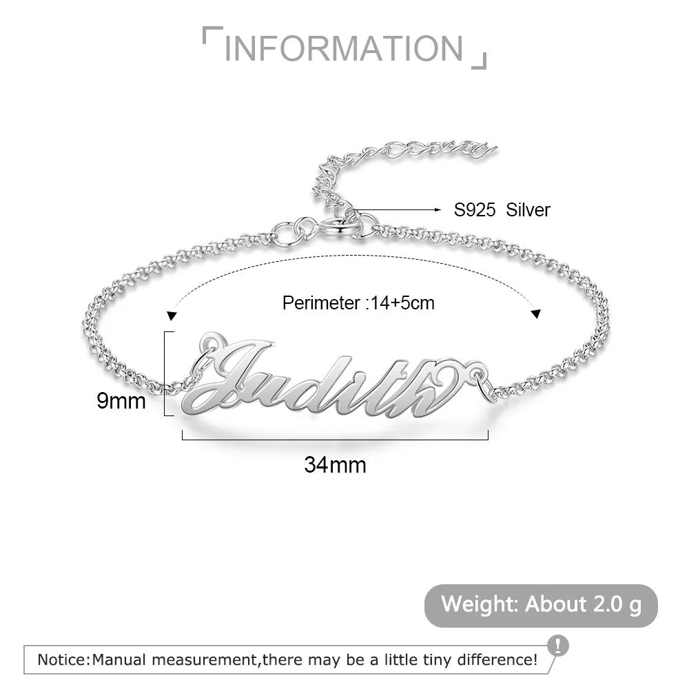 Cursive Custom Personalized Name Bracelet