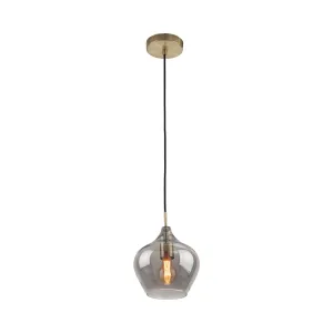 Darby Glass Pendant Small D20cm Smoke