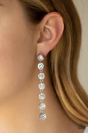 Dazzling Debonair - White - Earrings