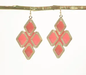 Dazzling Diamonds Metallic Resin Earrings