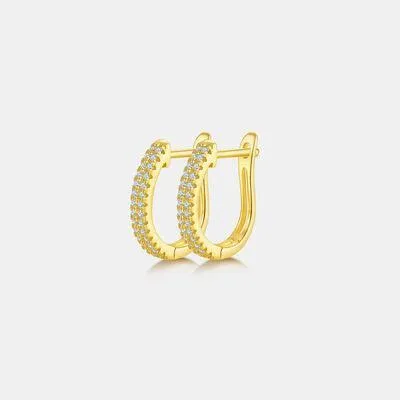 Dazzling Embrace Moissanite Huggie Earrings
