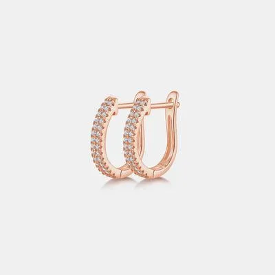 Dazzling Embrace Moissanite Huggie Earrings