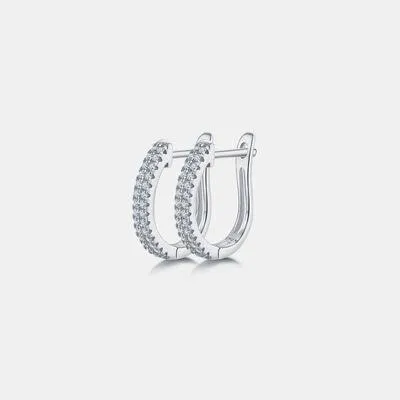 Dazzling Embrace Moissanite Huggie Earrings