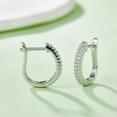 Dazzling Embrace Moissanite Huggie Earrings